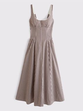 100% Cotton A&F Dylan Bra-free Midi Dress